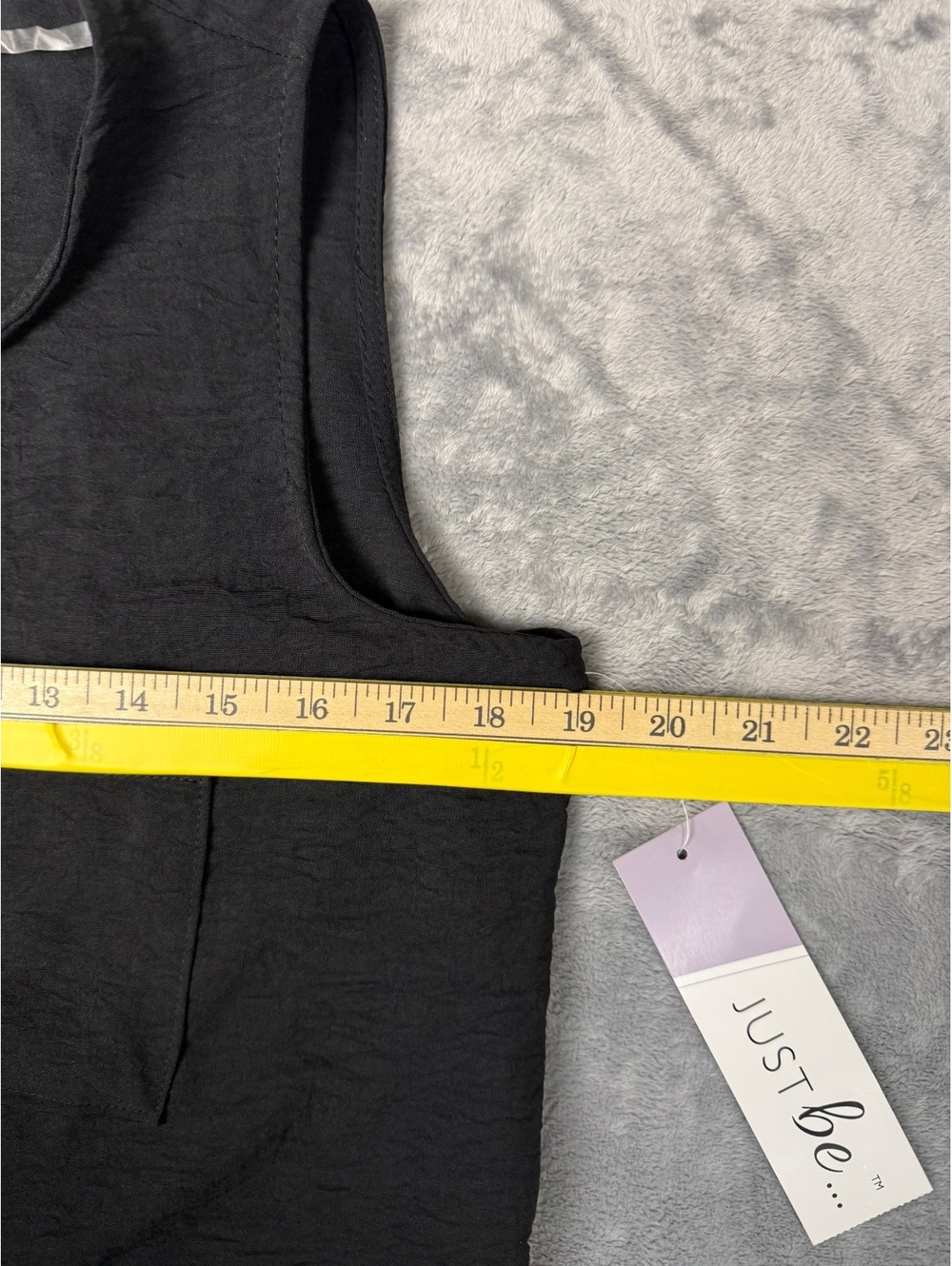 Just Be Black Sleeveless Polyester Top Medium - Picture 4 of 8